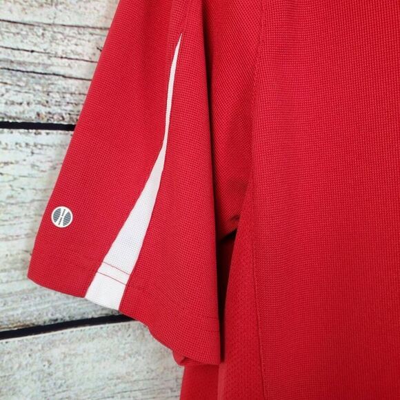 Holloway Momentum Short Sleeve Button-Up Shirt Men’s Medium Red New - Picture 3 of 8